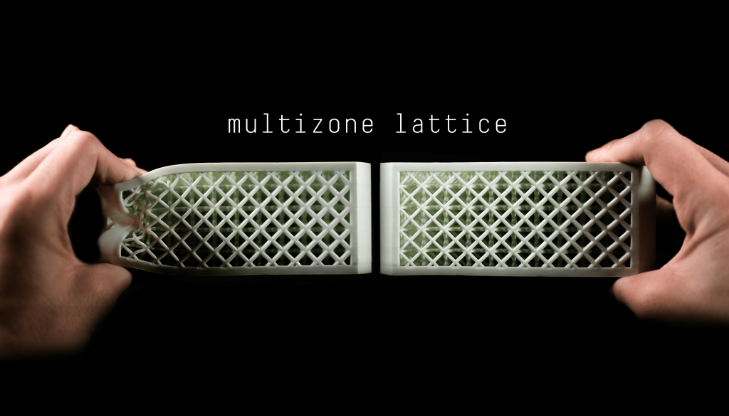 Carbon multizone lattice graphic image